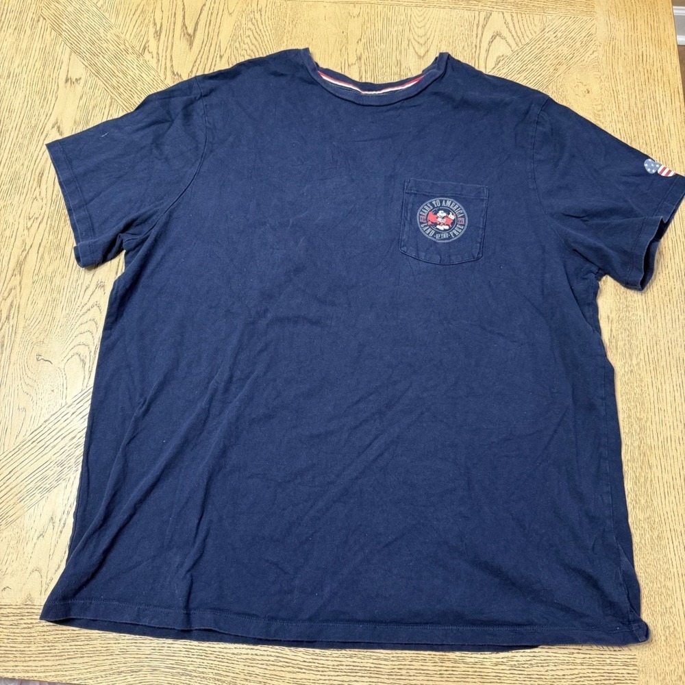 Disney XXL Navy Blue Disney‎ Parks Disneyland USA Land of the Free T-Shirt